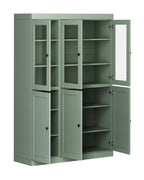 72" Sage Solid Wood Six Door Pantry Or Storage Closet