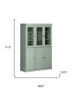 72" Sage Solid Wood Six Door Pantry Or Storage Closet