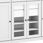72" White Solid Wood 8 Two Drawer Pantry Or Storage Closet