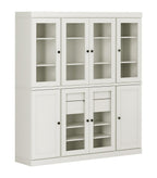 72" Off White Solid Wood 8 Two Drawer Pantry Or Storage Closet