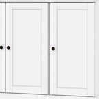 72" White Solid Wood 8 Two Drawer Pantry Or Storage Closet