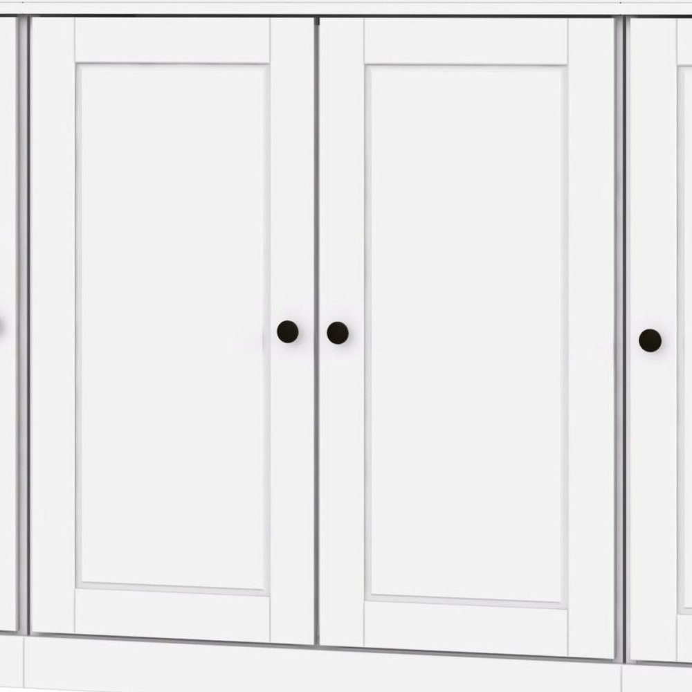 72" White Solid Wood 8 Two Drawer Pantry Or Storage Closet
