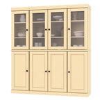 72" Yellow Solid Wood 8 Two Drawer Pantry Or Storage Closet