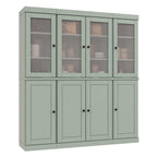 72" Sage Solid Wood 8 Two Drawer Pantry Or Storage Closet