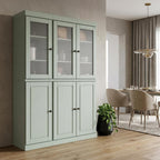 72" Sage Solid Wood 8 Two Drawer Pantry Or Storage Closet