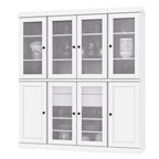 72" White Solid Wood 8 Two Drawer Pantry Or Storage Closet