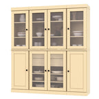 72" Yellow Solid Wood 8 Two Drawer Pantry Or Storage Closet