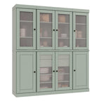 72" Sage Solid Wood 8 Two Drawer Pantry Or Storage Closet