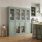 72" Sage Solid Wood 8 Two Drawer Pantry Or Storage Closet