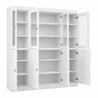 72" White Solid Wood 8 Pantry Or Storage Closet