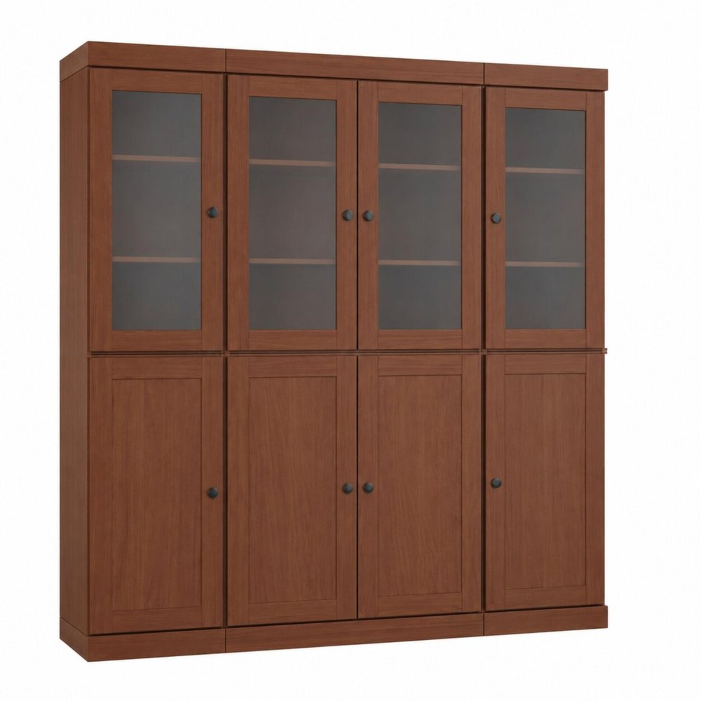 72" Coffee Solid Wood 8 Pantry Or Storage Closet