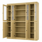 72" Yellow Solid Wood 8 Pantry Or Storage Closet