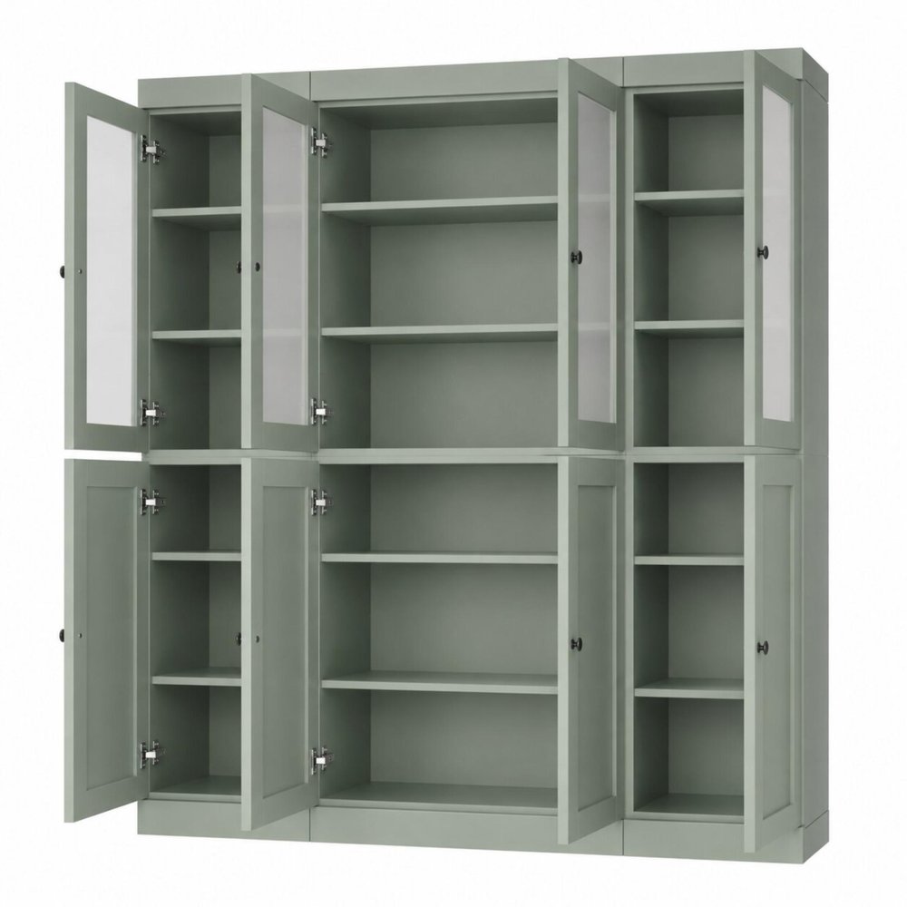 72" Sage Solid Wood 8 Pantry Or Storage Closet