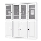 72" White Solid Wood 8 Pantry Or Storage Closet