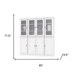 72" White Solid Wood 8 Pantry Or Storage Closet