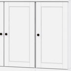 72" White Solid Wood 8 Pantry Or Storage Closet
