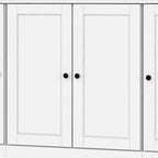 72" White Solid Wood 8 Pantry Or Storage Closet