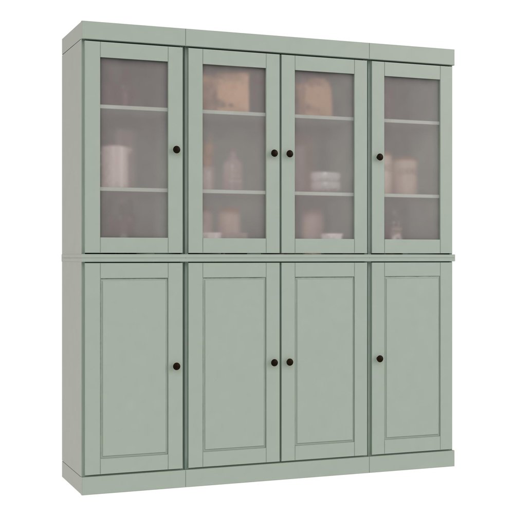 72" Sage Solid Wood 8 Pantry Or Storage Closet
