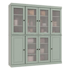 72" Sage Solid Wood 8 Pantry Or Storage Closet