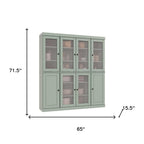 72" Sage Solid Wood 8 Pantry Or Storage Closet