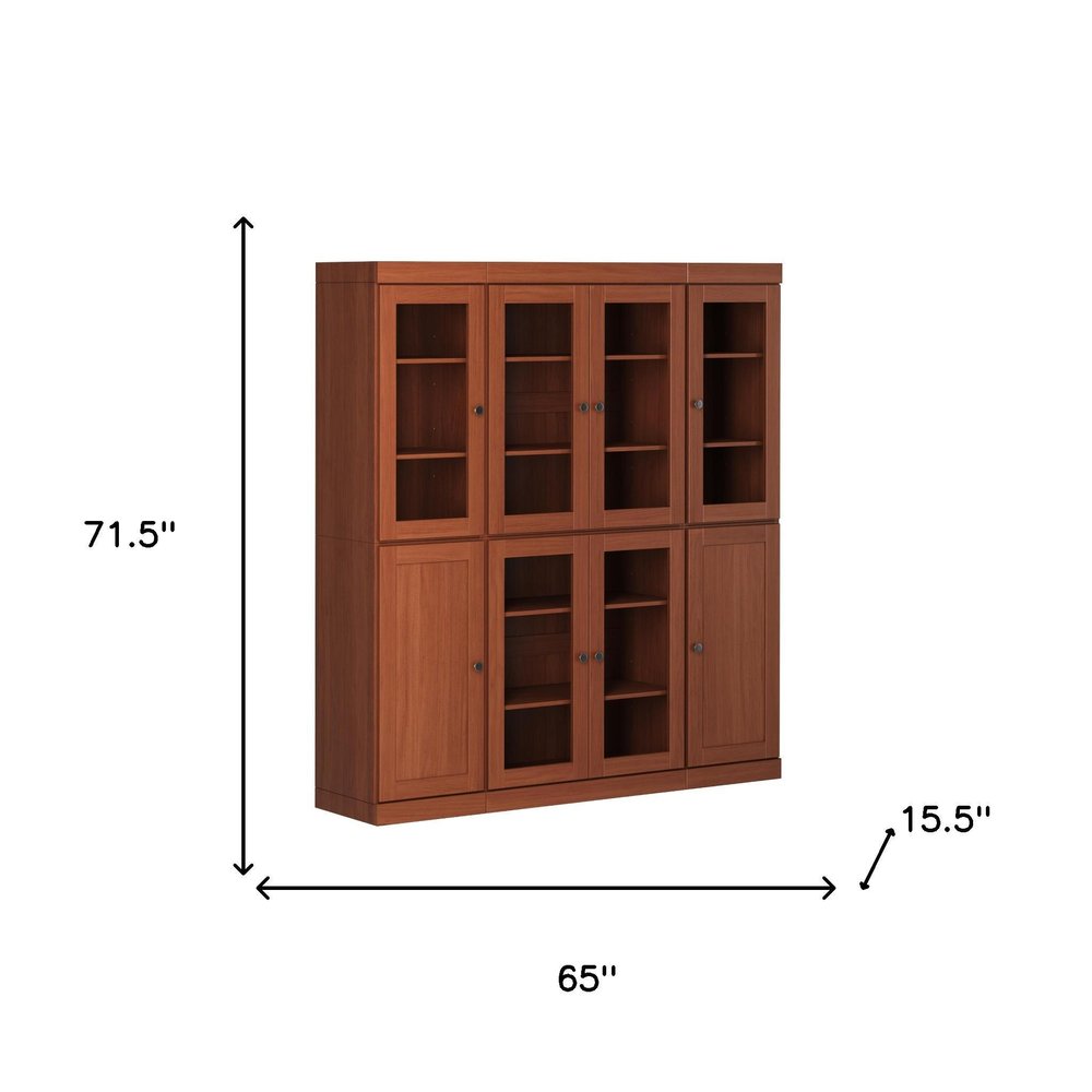 72" Coffee Solid Wood 8 Pantry Or Storage Closet