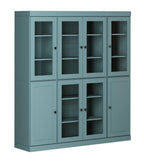 72" Aqua Solid Wood 8 Pantry Or Storage Closet