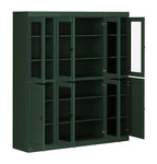 72" Green Solid Wood 8 Pantry Or Storage Closet