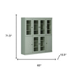 72" Sage Solid Wood 8 Pantry Or Storage Closet