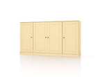 65" Yellow Solid Wood Two Drawer Sideboard With Four Doors