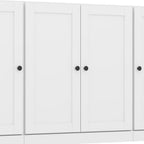 65" White Solid Wood Two Drawer Sideboard With Four Doors