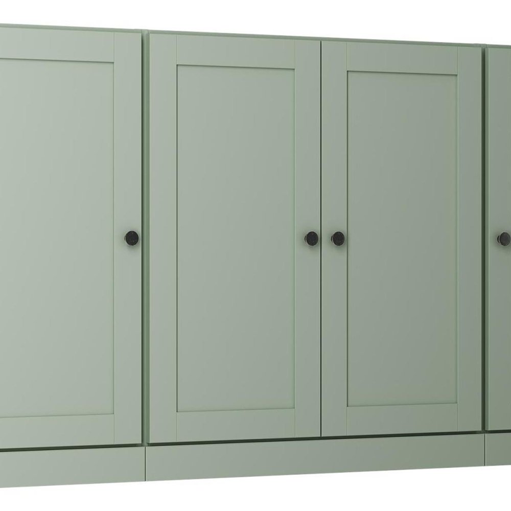 65" Sage Solid Wood Two Drawer Sideboard With Four Doors
