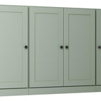 65" Sage Solid Wood Two Drawer Sideboard With Four Doors