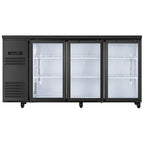 35" X 71" Clear and Black Metal Single Compartment Can Beverage Refrigerator