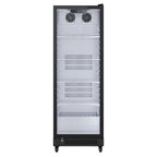 69" X 23" Clear and Black Metal Single Compartment Can Beverage Refrigerator