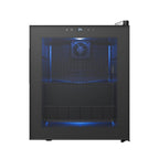 20" X 17" Clear and Black Metal Single Compartment Can Beverage Refrigerator
