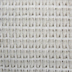 18" Off White Cotton Blend Cube Pouf Ottoman
