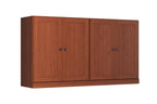 64" Coffee Solid Wood Sideboard With Four Doors