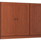 64" Coffee Solid Wood Sideboard With Four Doors