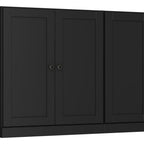 64" Black Solid Wood Sideboard With Four Doors