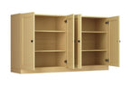 64" Yellow Solid Wood Sideboard With Four Doors
