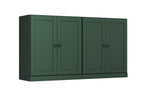 64" Green Solid Wood Sideboard With Four Doors