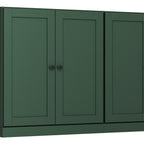 64" Green Solid Wood Sideboard With Four Doors