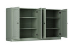 64" Sage Solid Wood Sideboard With Four Doors