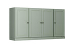65" Sage Solid Wood Sideboard With Four Glass Doors
