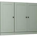 65" Sage Solid Wood Sideboard With Four Glass Doors