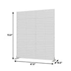72" White Steel Outdoor Privacy Screen
