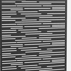 72" Black Steel Six Panel Outdoor Privacy Screen