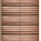 72" Brown Steel Six Panel Outdoor Privacy Screen