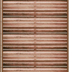 72" Brown Steel Six Panel Outdoor Privacy Screen