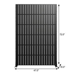 Set Of Two Black Abstract Steel 12 Outdoor Privacy Screen